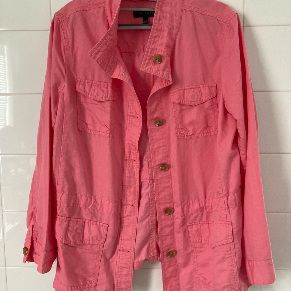 Soft and Versatile Women's Pink Talbots Jacket